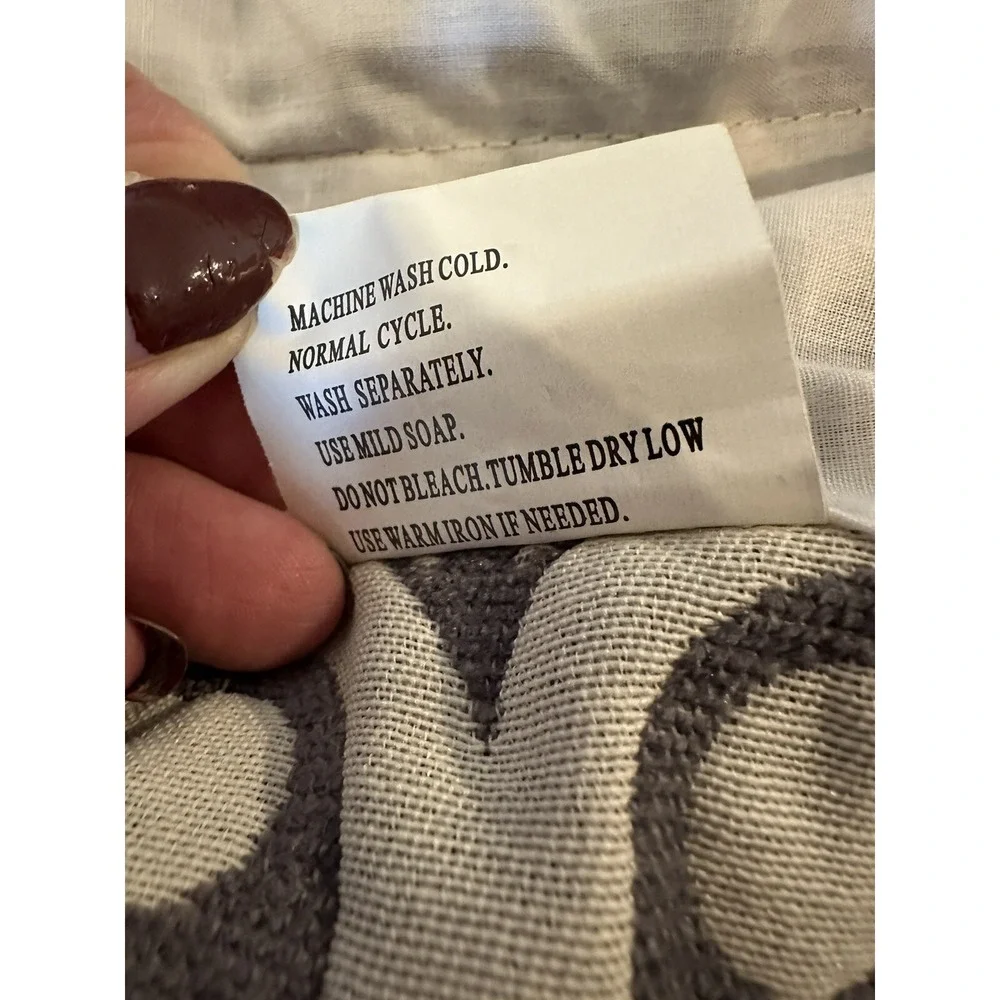 Twill & Birch Valance French Blue Belle Maison Bryce Chenille Pewter  ~53